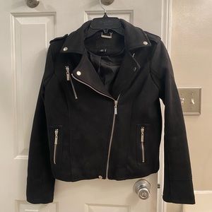NWOT Black Suede Motto Jacket